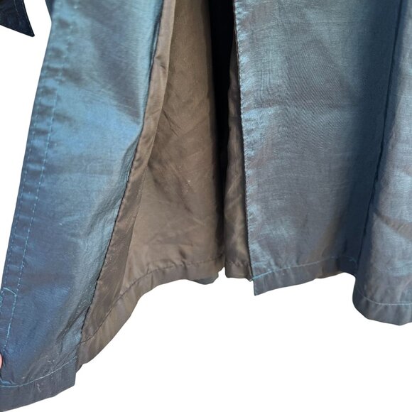 Forecaster Vintage 70s 80s Blue Trench Coat Oversized Long Insulated Belted Rain - Picture 10 of 12